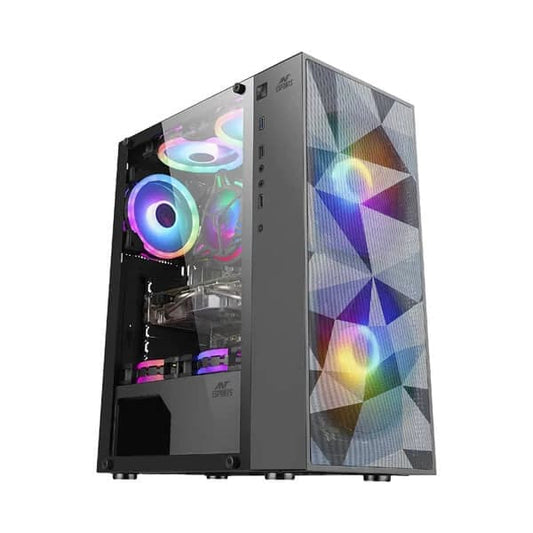 Ant Esports ICE-310MT Mid Tower Gaming Cabinet (Black)