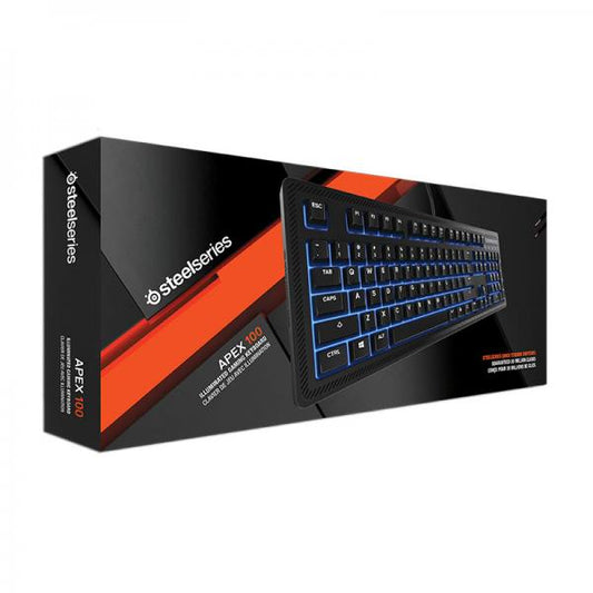 SteelSeries Apex 100 Membrane Switch Full SIze Wired Gaming Keyboard (Black)
