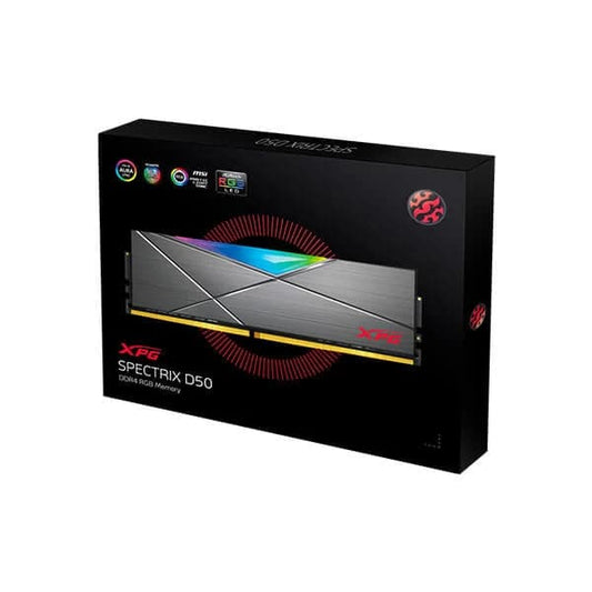 Adata XPG Spectrix D50 RGB 16GB (16GBx1) 3000MHz DDR4 RAM (Tungsten Grey)