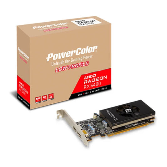PowerColor RX 6400 Low Profile 4GB Gaming Graphics Card