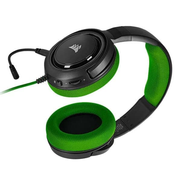 Buy CORSAIR HS35 Green Gaming Headphones EliteHubs