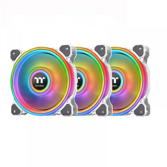 Thermaltake Riing Quad 12 RGB TT Premium Edition Radiator Cabinet Fan (Triple Pack) (White)