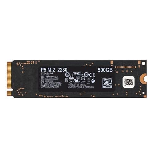 Crucial P5 500GB 3D NAND M.2 NVMe SSD