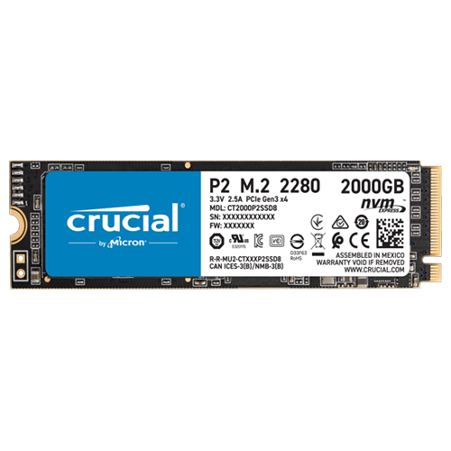 Crucial P2 2TB M.2 NVMe Internal SSD