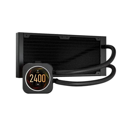 Corsair ICUE H100i Elite LCD Display CPU Liquid Cooler (Black)