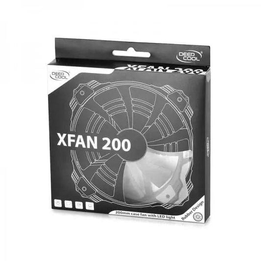 Deepcool XFAN 200 Red 200mm Red LED Cabinet Fan (Single Pack)