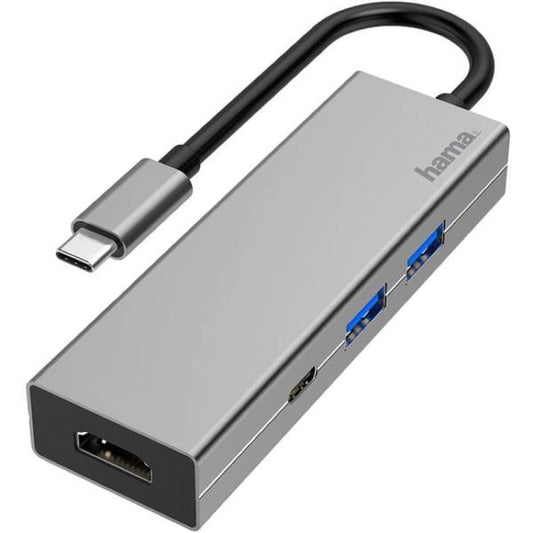 HAMA 200107 4-in-1 USB Type-C Hub Multiport 4 Ports