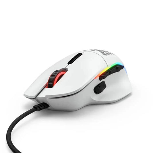 GLORIOUS Model I Wired Ergonomic Gaming Mouse ( 9 Macro Buttons ) ( Matte White )