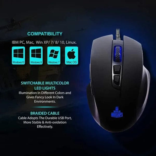 Ant Esports GM200W Optical Wired Gaming Mouse (Black)