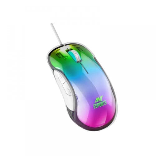 Ant Esports GM610 Crystal RGB Wired Gaming Mouse (White)