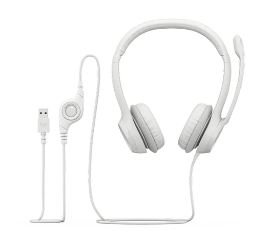 Logitech H390 Wired Headset ( Off White )