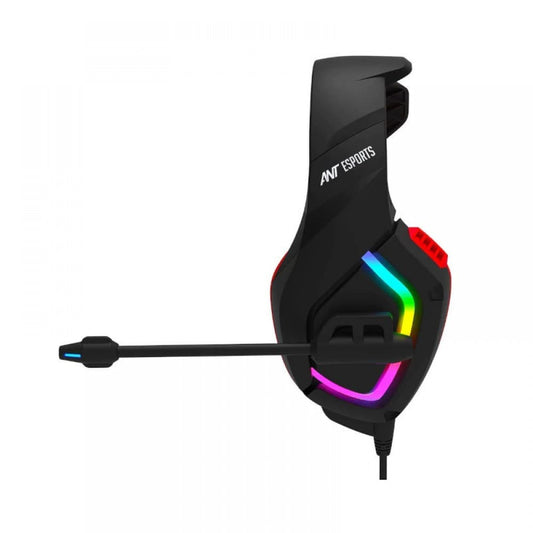 Ant Esports H530 Multi-Platform Pro RGB LED Wired Gaming Headset (Black-Red)