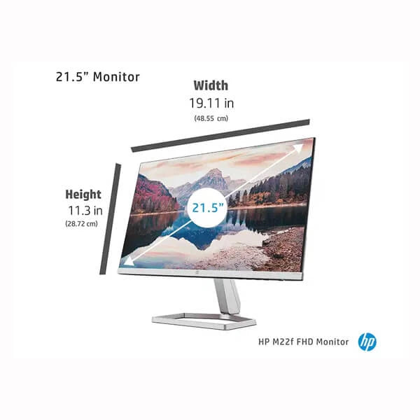 HP 22 inch LED FHD FreeSync Monitor with Docztorm Dock,22'' Full HD (1920x1080) Anti-Glare Monitor,Narrow Bezel Display,HDMI,VGA,Ideal for Home and Bu HP 22f FHD Monitor - 21.5-inch Full HD 1080p IPS Display - 60 Hz