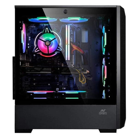 ANT ESPORTS ICE-280TG RGB ATX Mid Tower Cabinet (Black)