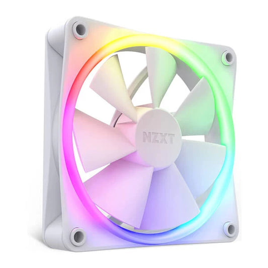 NZXT F120 RGB 120mm White Cabinet Fan ( Single Pack )