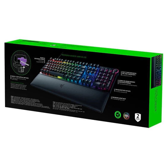 Razer Huntsman V2 Mechanical Gaming Keyboard Clicky Optical Purple Switches