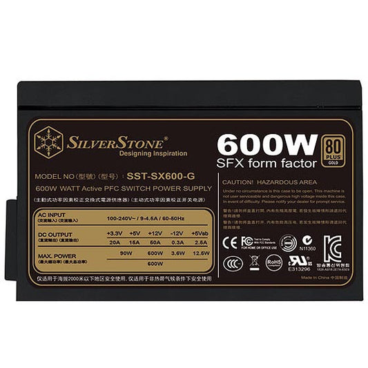 SilverStone SST-SX600-G 600W SFX Gold Full Modular PSU (600 Watt)