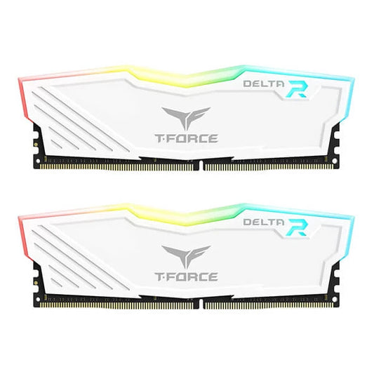 TeamGroup T-Force Delta RGB 32GB (16GBx2) 3200MHz DDR4 RAM (White)