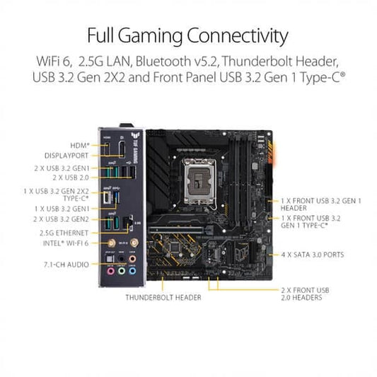 Asus TUF Gaming B660M Plus WiFi DDR4 Motherboard