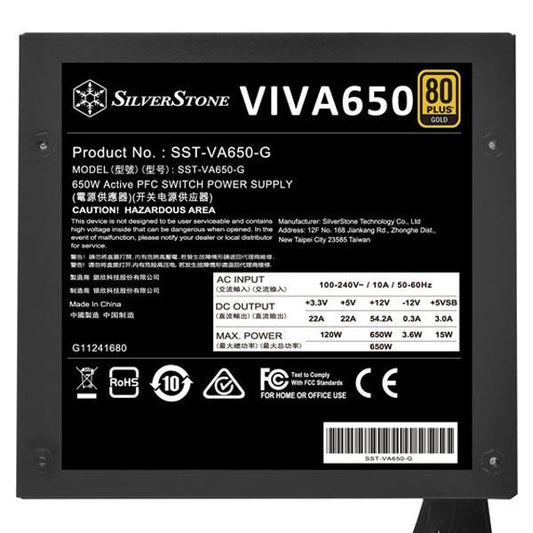 SilverStone VIVA 650 Gold Non Modular PSU (650W)