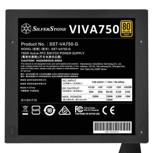 SilverStone VIVA 750 80+ Gold Non Modular PSU (750 Watt)